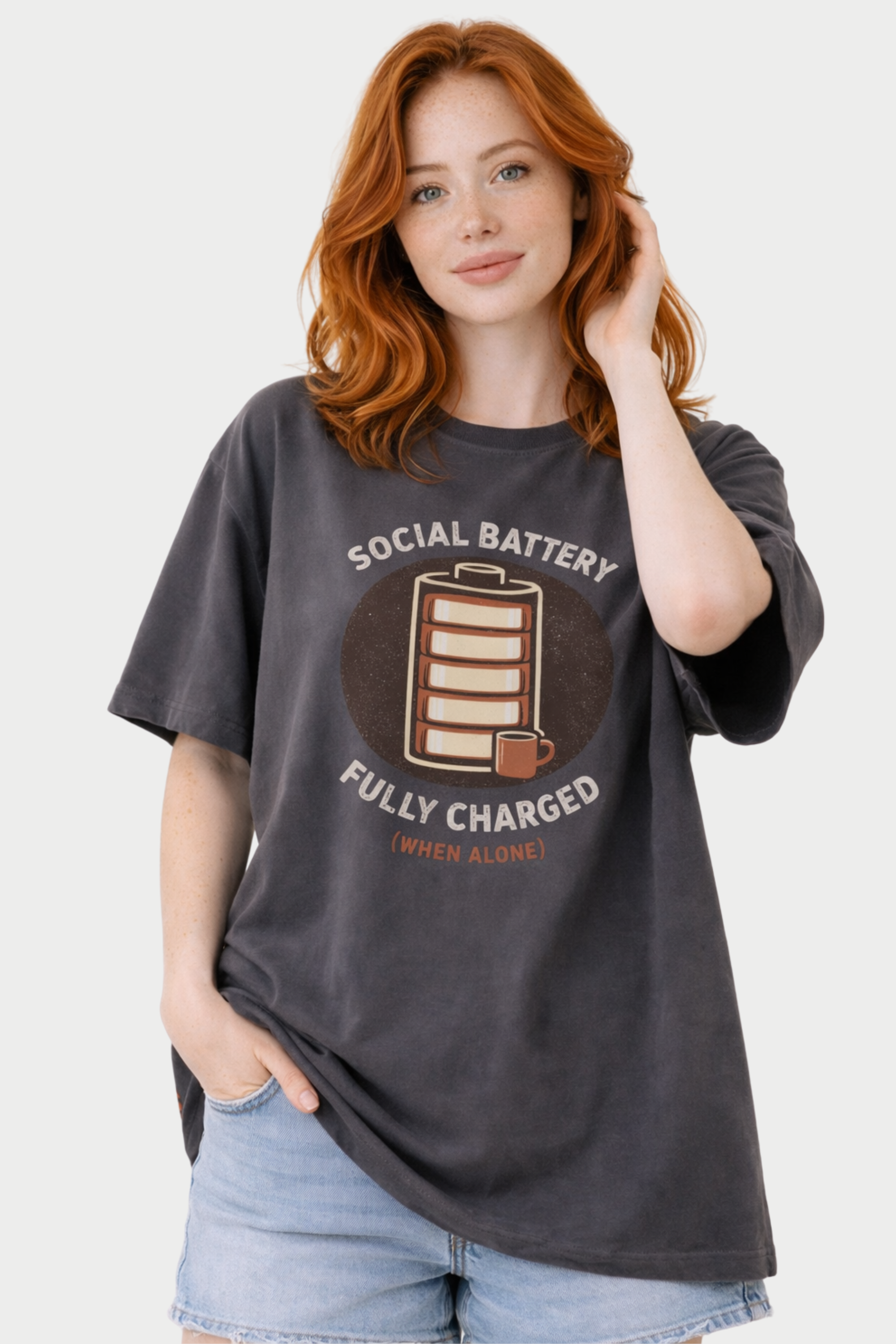 Social Battery Fully Charged —T-Shirt