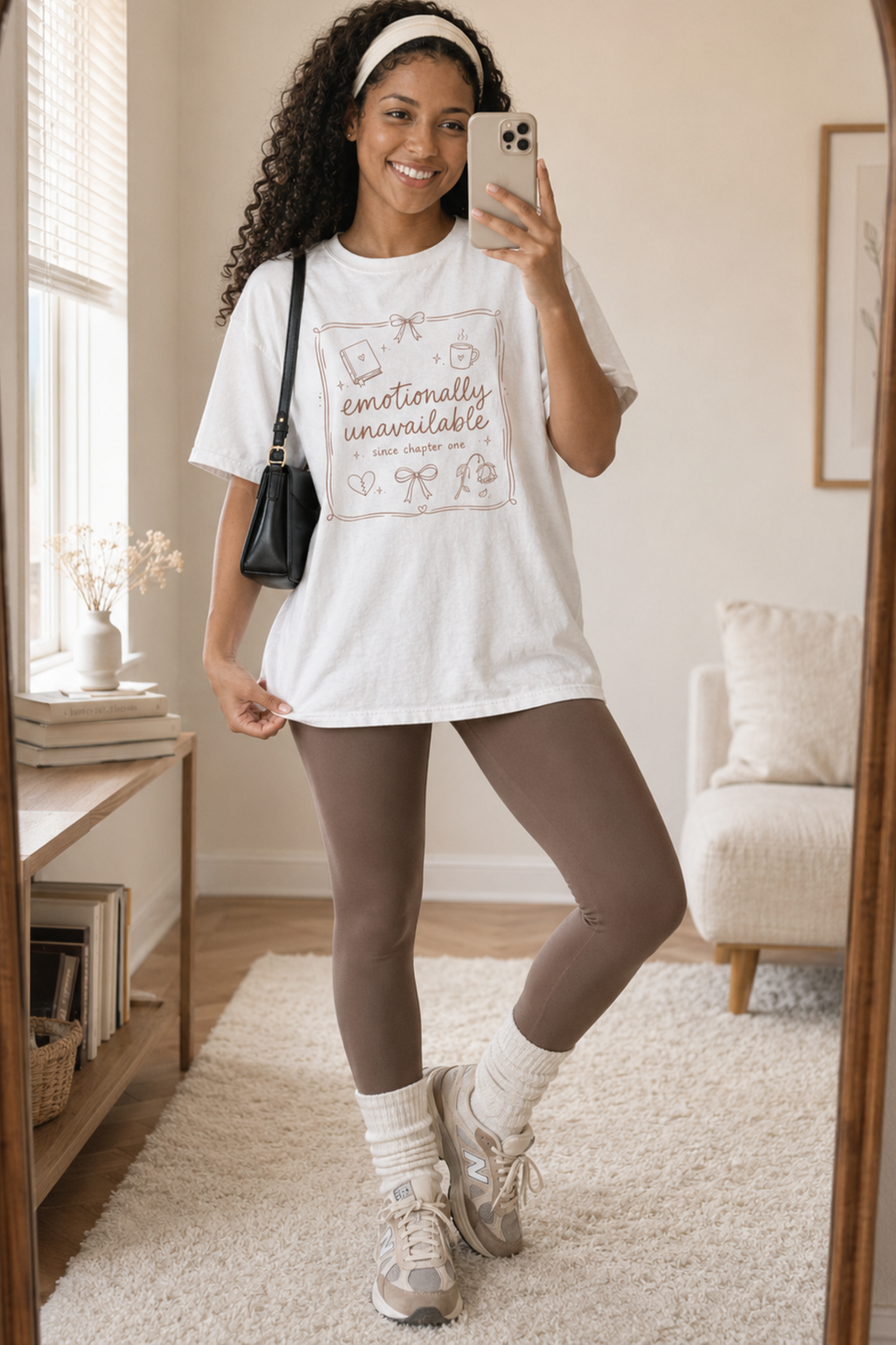 Cute Doodle Emotionally Unavailable Graphic  — T-Shirt